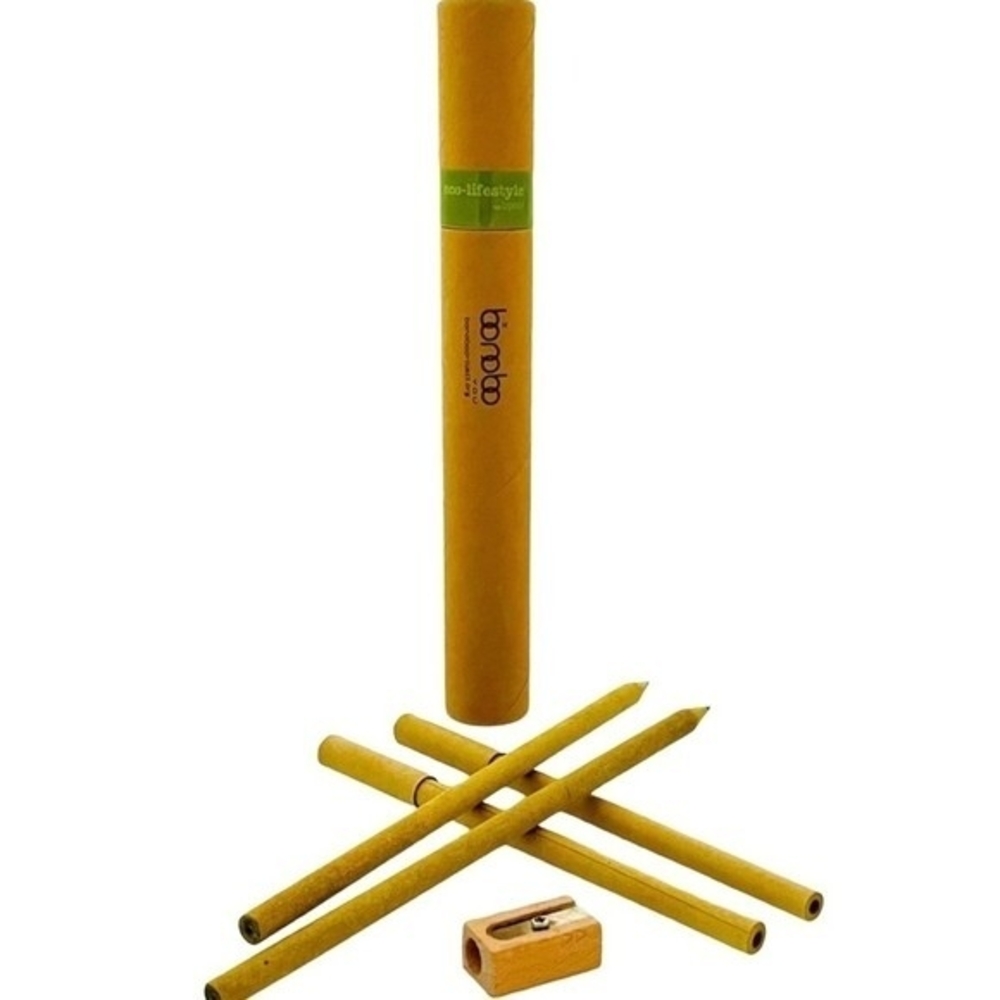 Bonobo Eco-Lifestyle Logomark Back to School Set Recycled Pens Pencils Wood New
